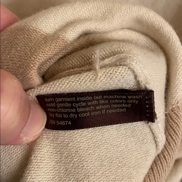 The Limited Tan and Cream Striped Cotton-Blend Cardigan Sweater Size Large - Picture 8 of 10